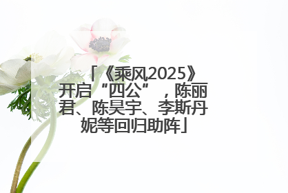 《乘风2025》开启“四公”，陈丽君、陈昊宇、李斯丹妮等回归助阵