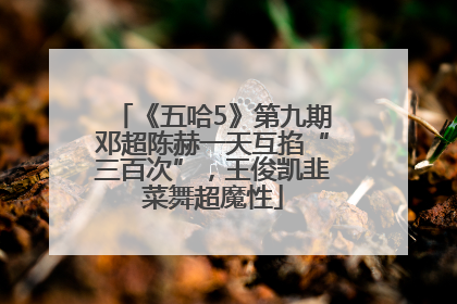 《五哈5》第九期邓超陈赫一天互掐“三百次”，王俊凯韭菜舞超魔性