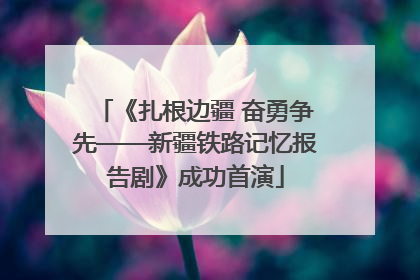 《扎根边疆 奋勇争先——新疆铁路记忆报告剧》成功首演