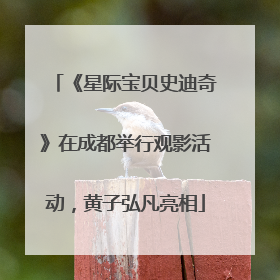 《星际宝贝史迪奇》在成都举行观影活动，黄子弘凡亮相