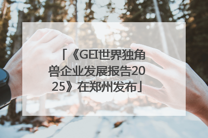 《GEI世界独角兽企业发展报告2025》在郑州发布