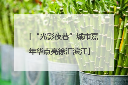 “光影夜巷”城市嘉年华点亮徐汇滨江
