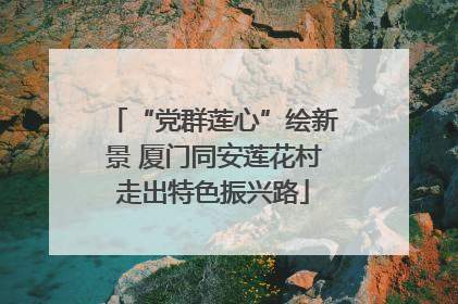 “党群莲心”绘新景 厦门同安莲花村走出特色振兴路