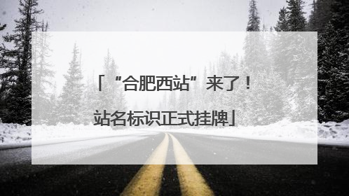 “合肥西站”来了！站名标识正式挂牌