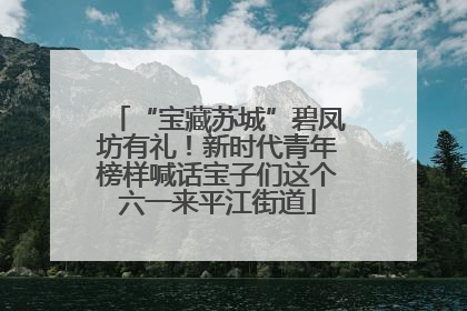 “宝藏苏城”碧凤坊有礼！新时代青年榜样喊话宝子们这个六一来平江街道