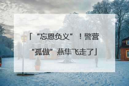 “忘恩负义”！警营“孤傲”燕隼飞走了