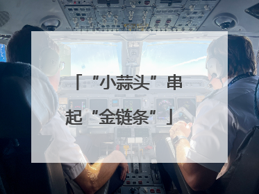 “小蒜头”串起“金链条”