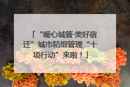 “暖心城管·美好宿迁”城市精细管理“十项行动”来啦！
