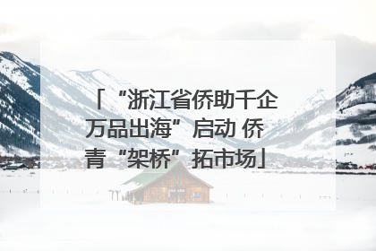 “浙江省侨助千企万品出海”启动 侨青“架桥”拓市场