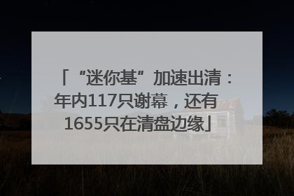 “迷你基”加速出清：年内117只谢幕，还有1655只在清盘边缘