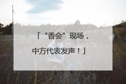 “香会”现场，中方代表发声！