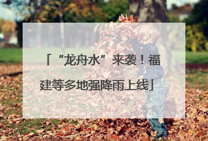 “龙舟水”来袭！福建等多地强降雨上线