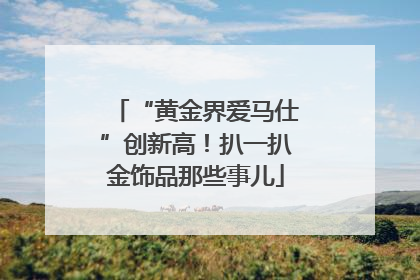 “黄金界爱马仕”创新高！扒一扒金饰品那些事儿