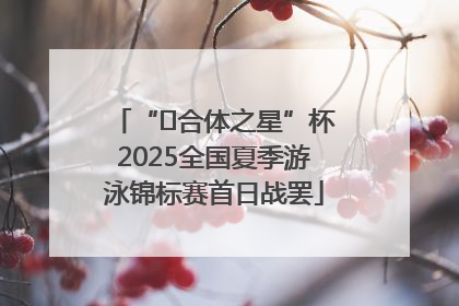 “﻿合体之星”杯2025全国夏季游泳锦标赛首日战罢