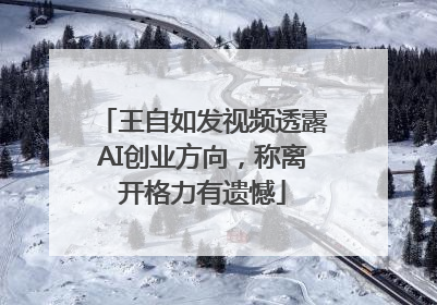 王自如发视频透露AI创业方向，称离开格力有遗憾