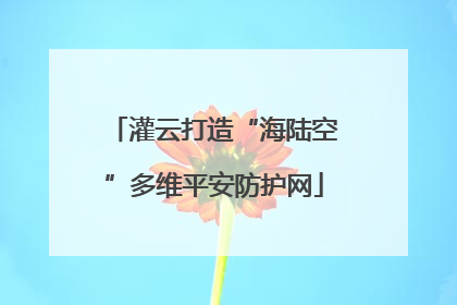 灌云打造“海陆空”多维平安防护网