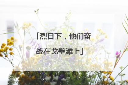 烈日下，他们奋战在戈壁滩上