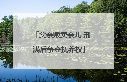 父亲贩卖亲儿 刑满后争夺抚养权