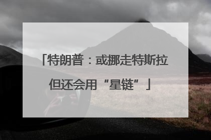 特朗普：或挪走特斯拉 但还会用“星链”