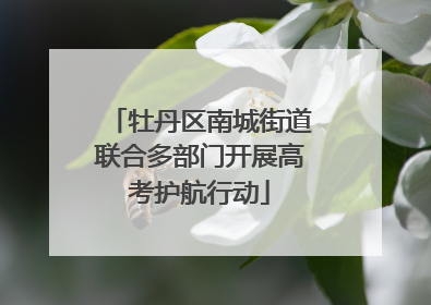 牡丹区南城街道联合多部门开展高考护航行动