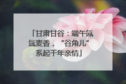 甘肃甘谷：端午氤氲麦香，“谷角儿”系起千年亲情