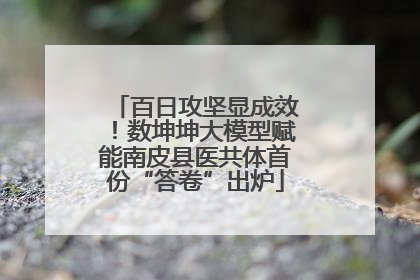 百日攻坚显成效！数坤坤大模型赋能南皮县医共体首份“答卷”出炉
