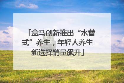 盒马创新推出“水替式”养生，年轻人养生新选择销量飙升