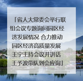 省人大常委会举行联组会议专题询问园区经济发展情况 合力推动园区经济高质量发展 王宁主持会议并讲话 王予波带队到会应询