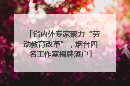 省内外专家聚力“劳动教育改革”，烟台四名工作室揭牌落户