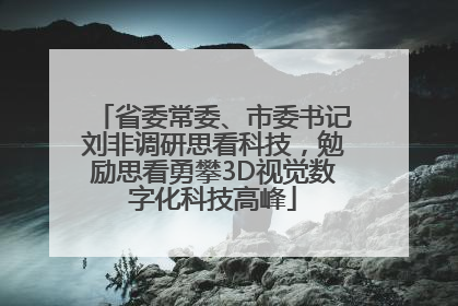 省委常委、市委书记刘非调研思看科技，勉励思看勇攀3D视觉数字化科技高峰