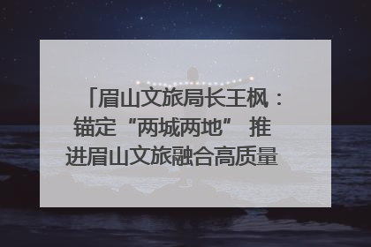 眉山文旅局长王枫：锚定“两城两地” 推进眉山文旅融合高质量发展｜文旅局长说
