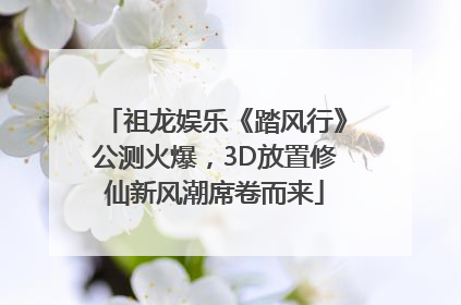 祖龙娱乐《踏风行》公测火爆，3D放置修仙新风潮席卷而来
