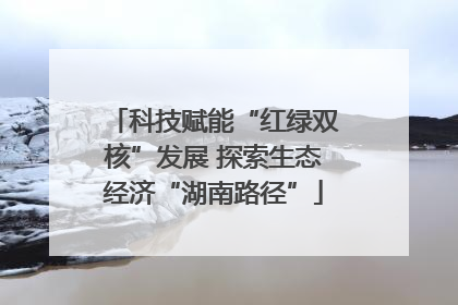 科技赋能“红绿双核”发展 探索生态经济“湖南路径”