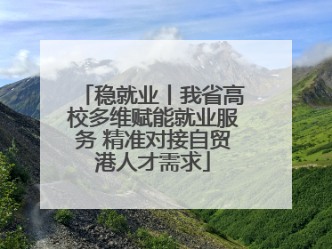 稳就业丨我省高校多维赋能就业服务 精准对接自贸港人才需求