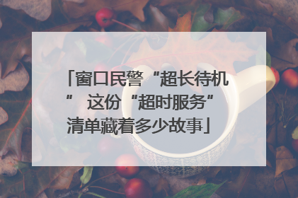 窗口民警“超长待机” 这份“超时服务”清单藏着多少故事