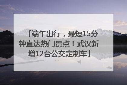 端午出行，最短15分钟直达热门景点！武汉新增12台公交定制车