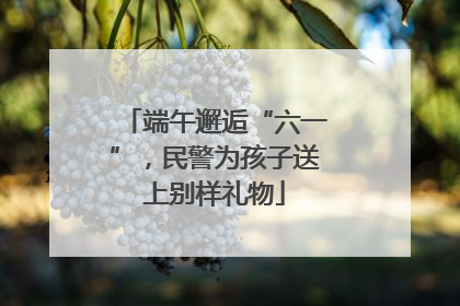 端午邂逅“六一”，民警为孩子送上别样礼物