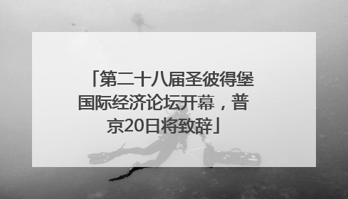 第二十八届圣彼得堡国际经济论坛开幕，普京20日将致辞
