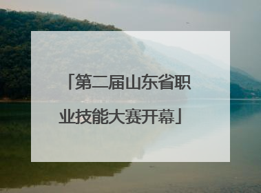 第二届山东省职业技能大赛开幕