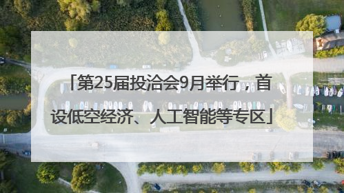 第25届投洽会9月举行，首设低空经济、人工智能等专区