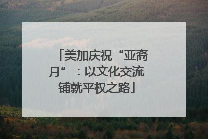 美加庆祝“亚裔月”：以文化交流铺就平权之路