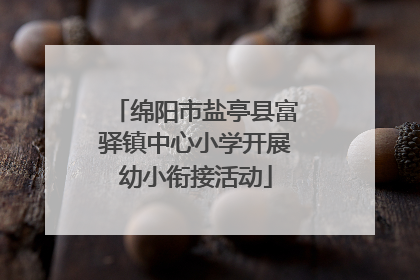 绵阳市盐亭县富驿镇中心小学开展幼小衔接活动