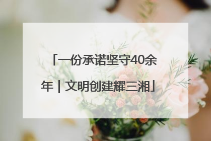 一份承诺坚守40余年｜文明创建耀三湘