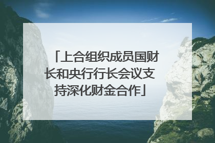 上合组织成员国财长和央行行长会议支持深化财金合作