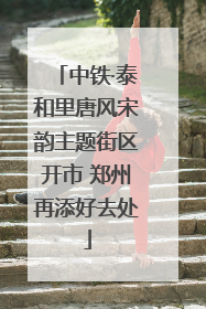 中铁·泰和里唐风宋韵主题街区开市 郑州再添好去处