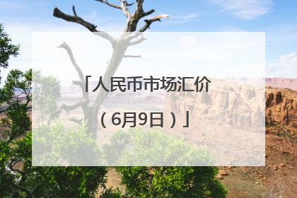 人民币市场汇价（6月9日）