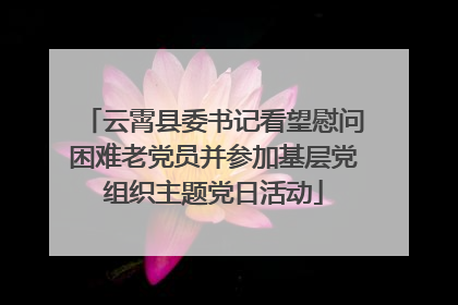 云霄县委书记看望慰问困难老党员并参加基层党组织主题党日活动