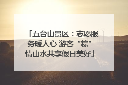 五台山景区：志愿服务暖人心 游客“粽”情山水共享假日美好