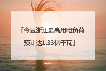 今夏浙江最高用电负荷预计达1.33亿千瓦