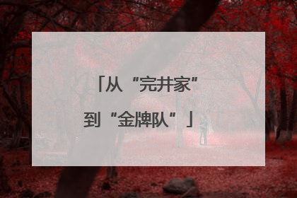 从“完井家”到“金牌队”